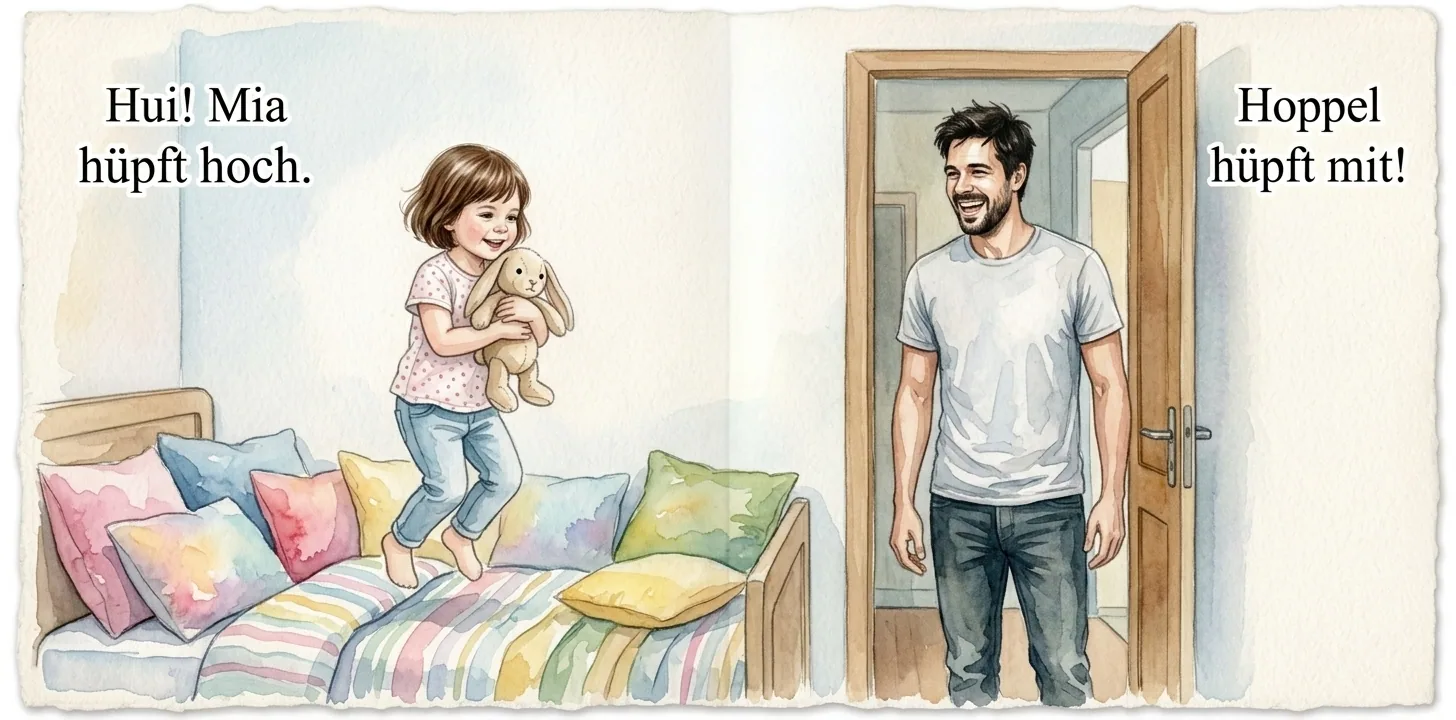 Generated spread – illustration style: Watercolor